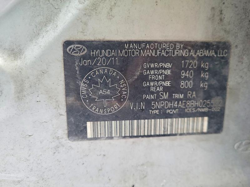 Aukcja sprzedaży 2011 Hyundai Elantra, vin: 5NPDH4AE8BH025522, numer aukcji: 77370415