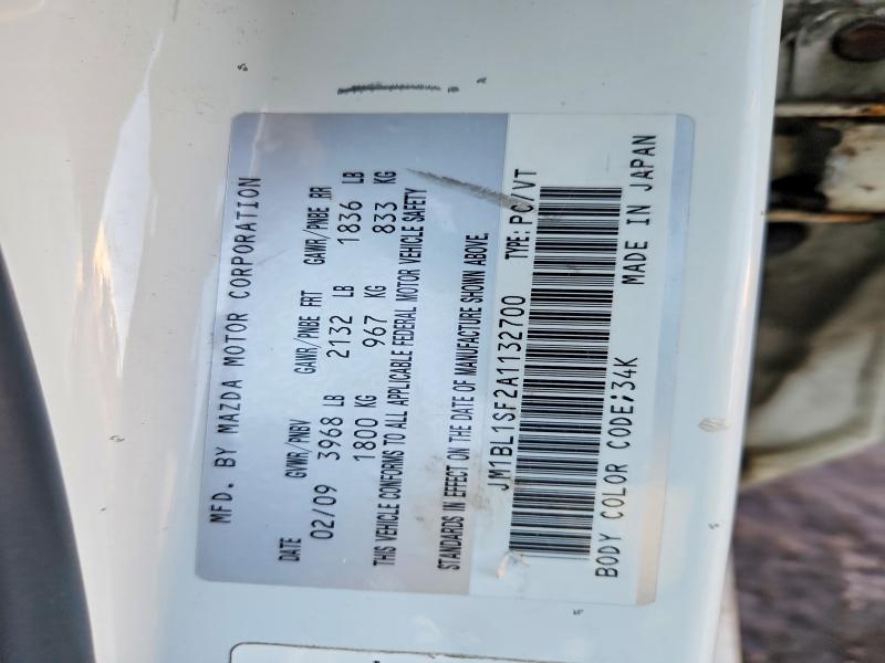 79587005 :رقم المزاد ، JM1BL1SF2A1132700 vin ، 2010 Mazda 3 مزاد بيع