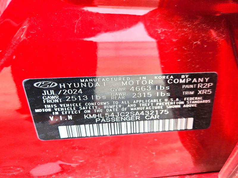 Продаж на аукціоні авто 2025 Hyundai Sonata, vin: KMHL54JC2SA432175, номер лоту: 46603896