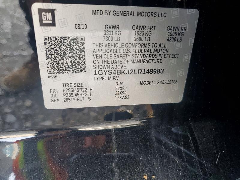 Продаж на аукціоні авто 2020 Cadillac Escalade, vin: 1GYS4BKJ2LR148983, номер лоту: 41787106