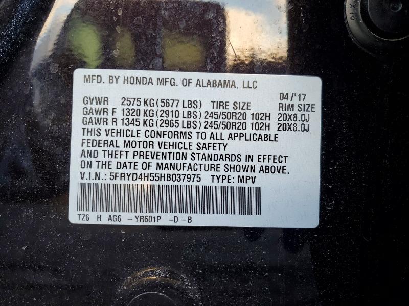 Aukcja sprzedaży 2017 Acura Mdx, vin: 5FRYD4H55HB037975, numer aukcji: 46014986