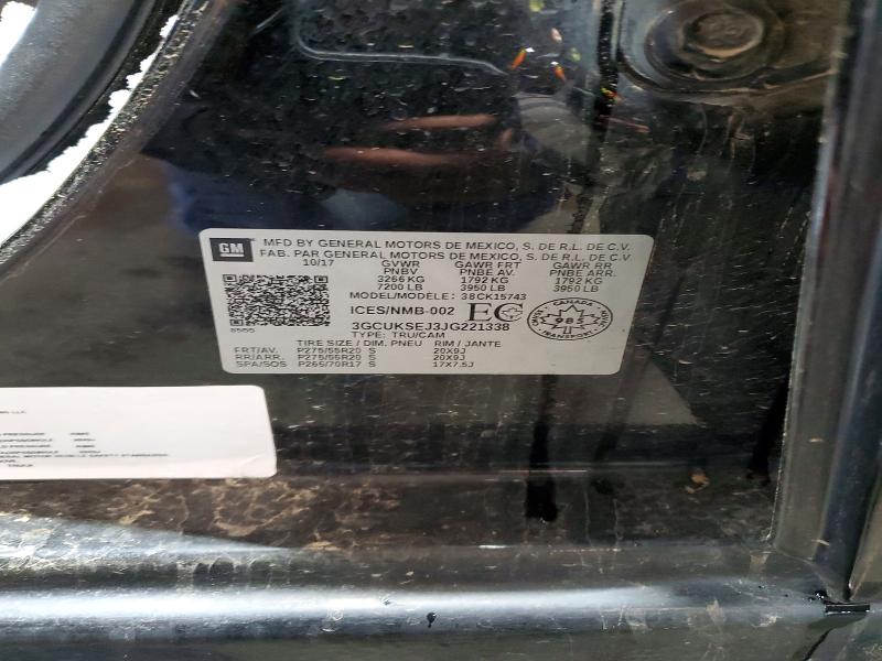 Продаж на аукціоні авто 2018 Chevrolet Silverado, vin: 3GCUKSEJ3JG221338, номер лоту: 41986966