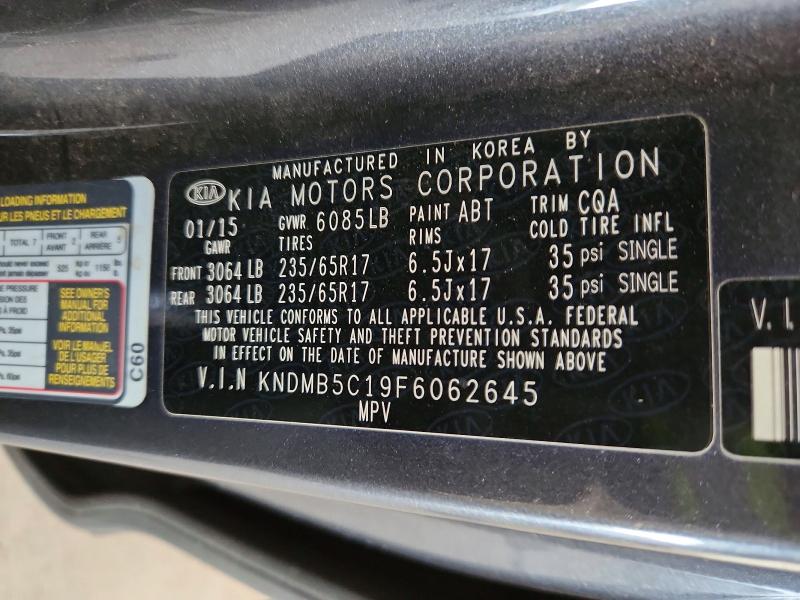 Aukcja sprzedaży 2015 Kia Sedona, vin: KNDMB5C19F6062645, numer aukcji: 48357556