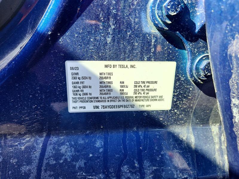 Aukcja sprzedaży 2023 Tesla Model Y, vin: 7SAYGDEE6PF862762, numer aukcji: 79541585