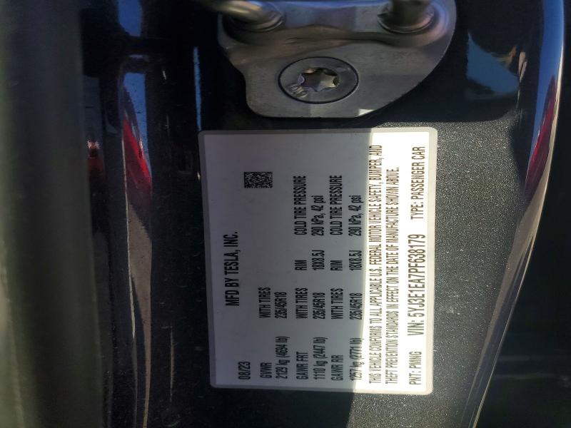 Продаж на аукціоні авто 2023 Tesla Model 3, vin: 5YJ3E1EA7PF638179, номер лоту: 46011376