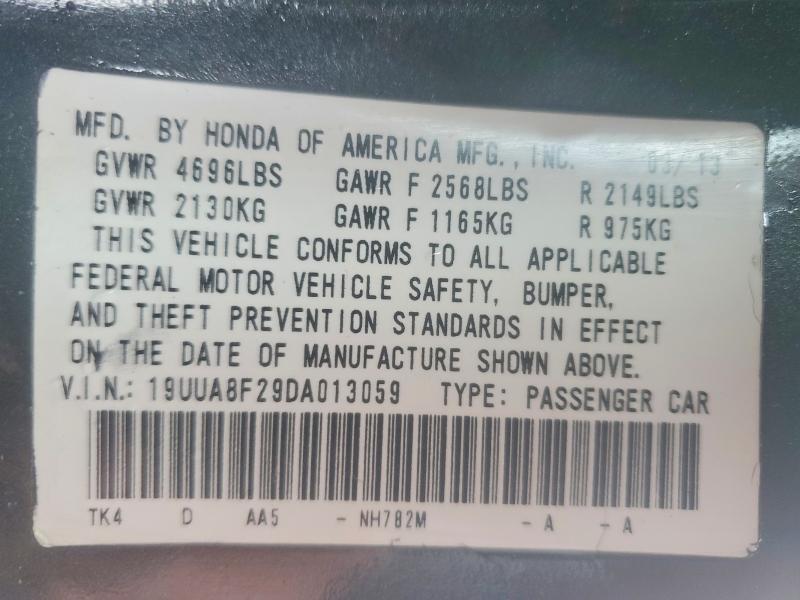 Aukcja sprzedaży 2013 Acura Tl, vin: 19UUA8F29DA013059, numer aukcji: 79516925