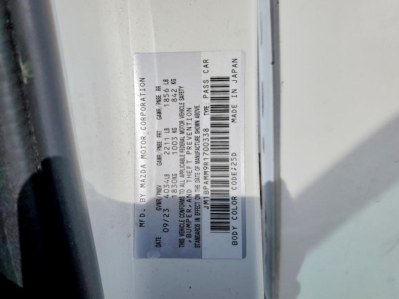 Продаж на аукціоні авто 2024 Mazda 3, vin: JM1BPAMM9R1700338, номер лоту: 41611186