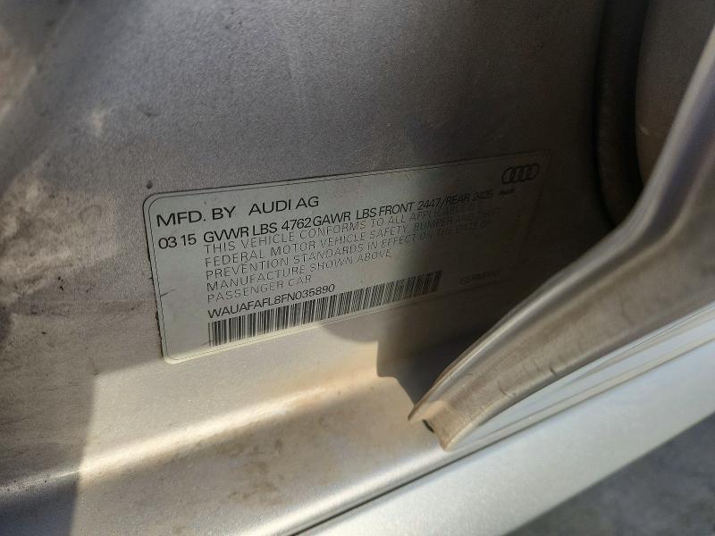 Продаж на аукціоні авто 2015 Audi A4, vin: WAUAFAFL8FN035890, номер лоту: 47551616