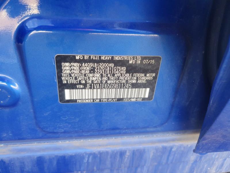 Продажа на аукционе авто 2016 Subaru Wrx, vin: JF1VA1E65G9811245, номер лота: 46650576