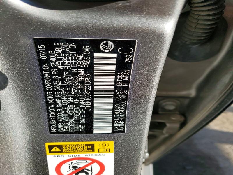 Aukcja sprzedaży 2015 Lexus Es 350, vin: JTHBK1GGXF2210953, numer aukcji: 45939276