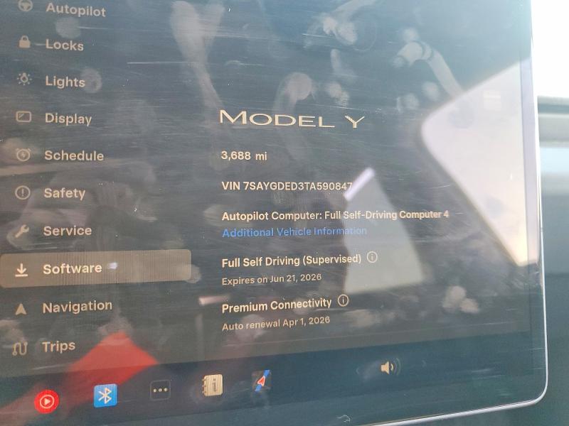 Продажа на аукционе авто 2026 Tesla Model Y, vin: 7SAYGDED3TA590847, номер лота: 47594726