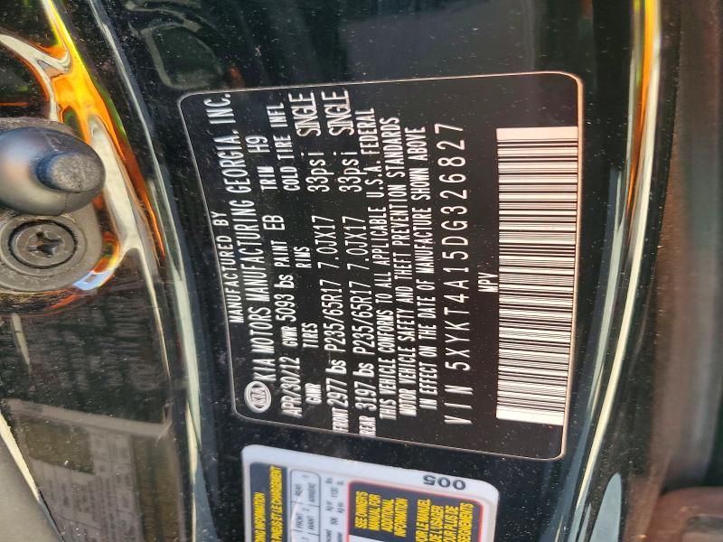 Продажа на аукционе авто 2013 Kia Sorento, vin: 5XYKT4A15DG326827, номер лота: 47531476