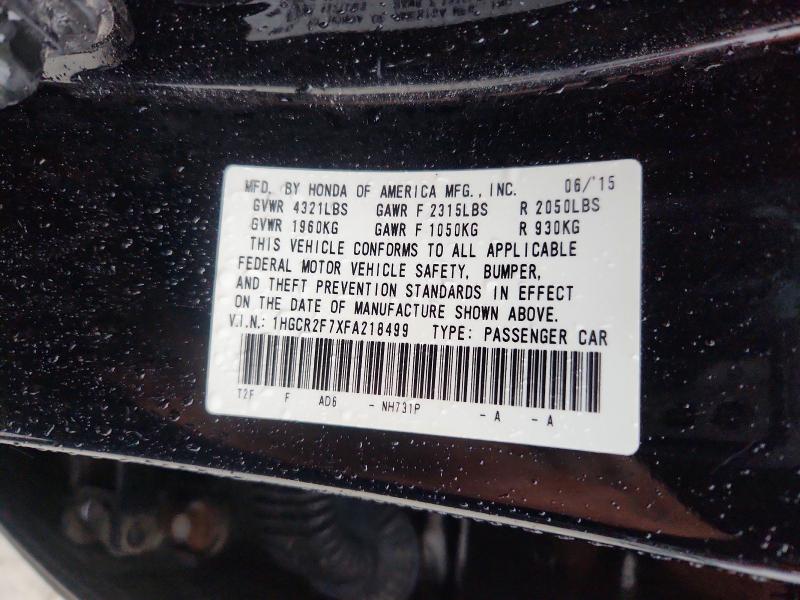 Aukcja sprzedaży 2015 Honda Accord, vin: 1HGCR2F7XFA218499, numer aukcji: 79729405
