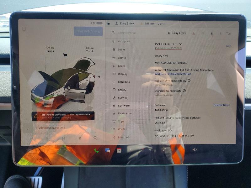Aukcja sprzedaży 2023 Tesla Model Y, vin: 7SAYGDEF5PF826859, numer aukcji: 47292606