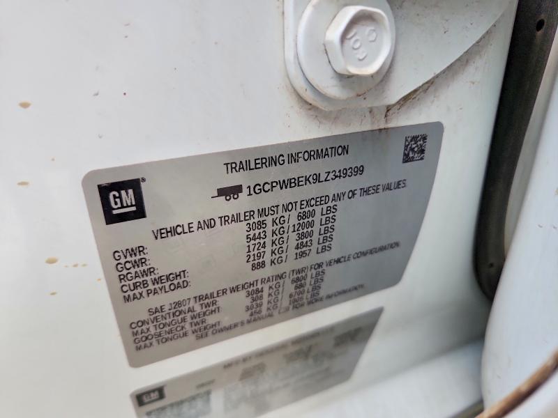 Продажа на аукционе авто 2020 Chevrolet Silverado, vin: 1GCPWBEK9LZ349399, номер лота: 41813426