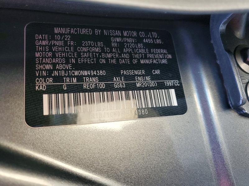 Продаж на аукціоні авто 2022 Nissan Rogue Sport, vin: JN1BJ1CW0NW494380, номер лоту: 41877956
