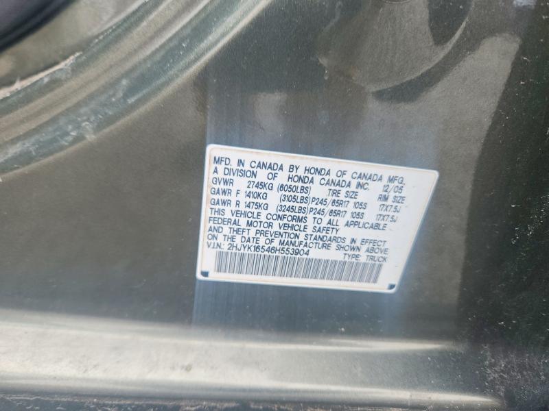 Aukcja sprzedaży 2006 Honda Ridgeline, vin: 2HJYK16546H553904, numer aukcji: 46199566