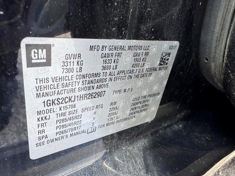 Продажа на аукционе авто 2017 Gmc Yukon, vin: 1GKS2CKJ1HR262907, номер лота: 47831556