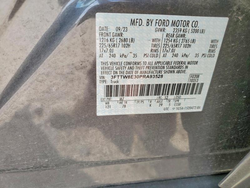 Продажа на аукционе авто 2023 Ford Maverick, vin: 3FTTW8E30PRA93528, номер лота: 47057996