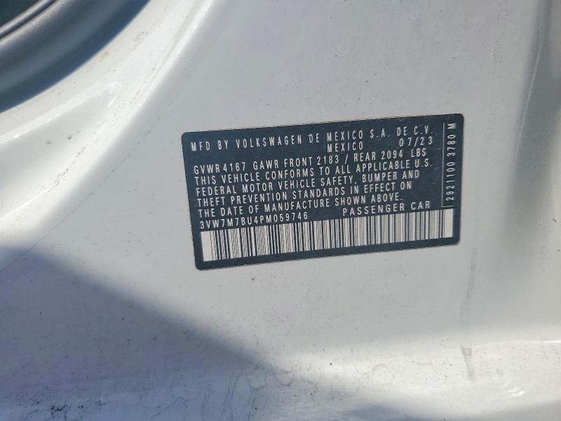 46015396 :رقم المزاد ، 3VW7M7BU4PM059746 vin ، 2023 Volkswagen Jetta مزاد بيع