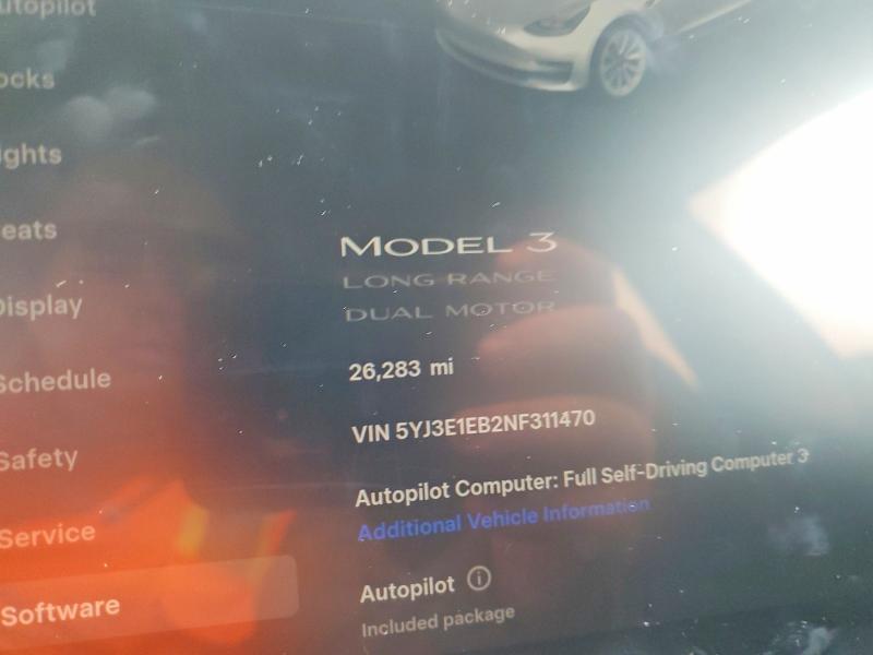 Продажа на аукционе авто 2022 Tesla Model 3, vin: 5YJ3E1EB2NF311470, номер лота: 45514436