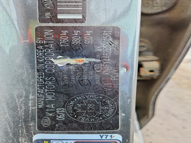 78297265 :رقم المزاد ، KNAFX4A62E5101581 vin ، 2014 Kia Forte مزاد بيع