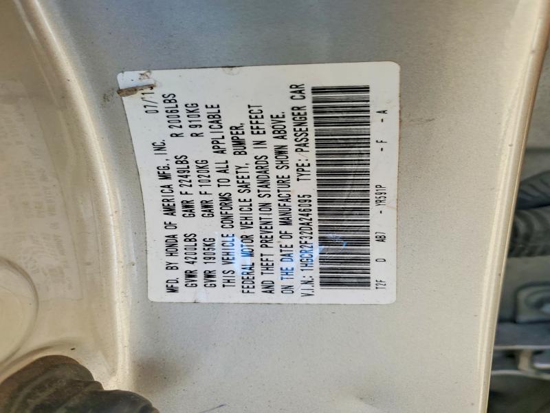 79963095 :رقم المزاد ، 1HGCR2F32DA246095 vin ، 2013 Honda Accord مزاد بيع