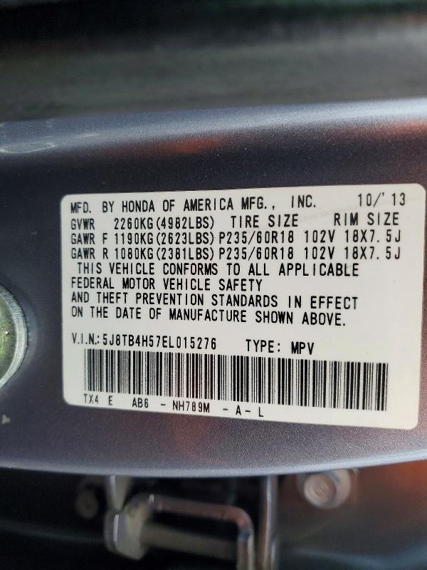 Продажа на аукционе авто 2014 Acura Rdx, vin: 5J8TB4H57EL015276, номер лота: 46461576