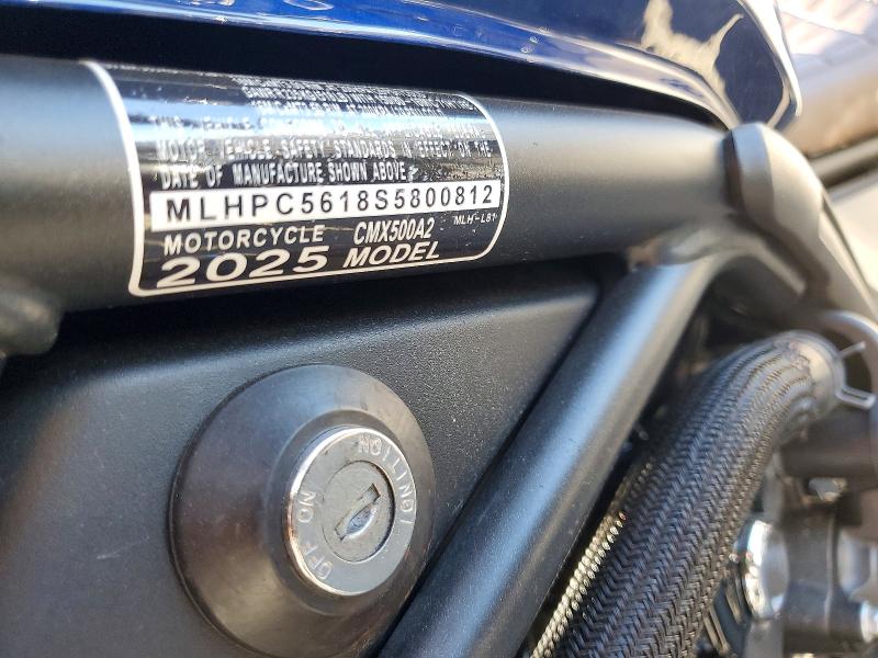 Aukcja sprzedaży 2025 Honda Cmx500, vin: MLHPC5618S5800812, numer aukcji: 79600655