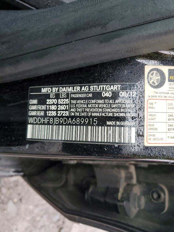 Продажа на аукционе авто 2013 Mercedes-benz E, vin: WDDHF8JB9DA689915, номер лота: 46938556