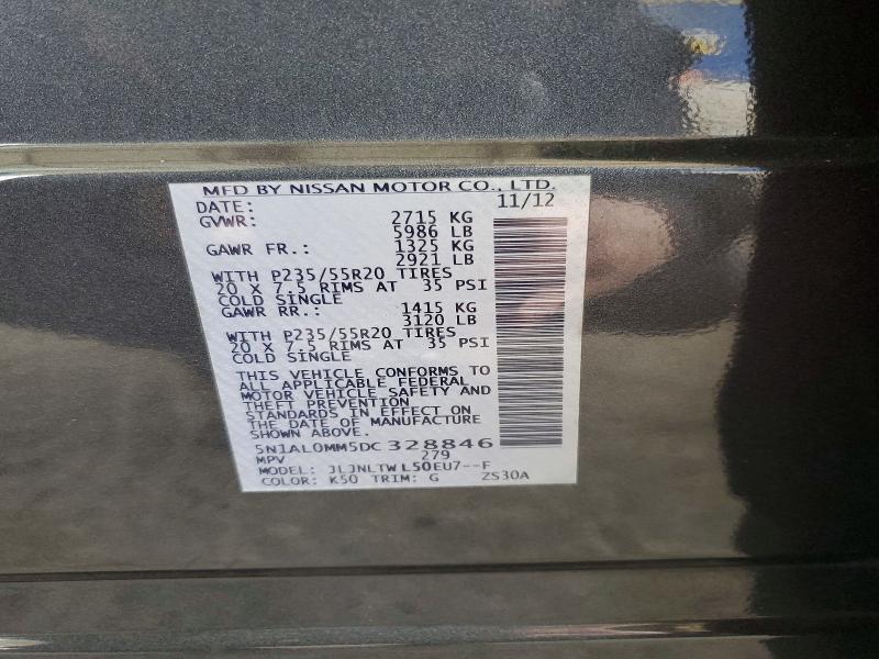 Продажа на аукционе авто 2013 Infiniti Jx35, vin: 5N1AL0MM5DC328846, номер лота: 79365775