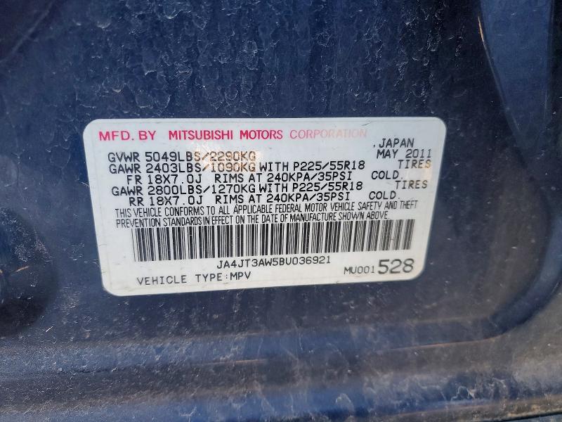 Продаж на аукціоні авто 2011 Mitsubishi Outlander, vin: JA4JT3AW5BU036921, номер лоту: 45455886