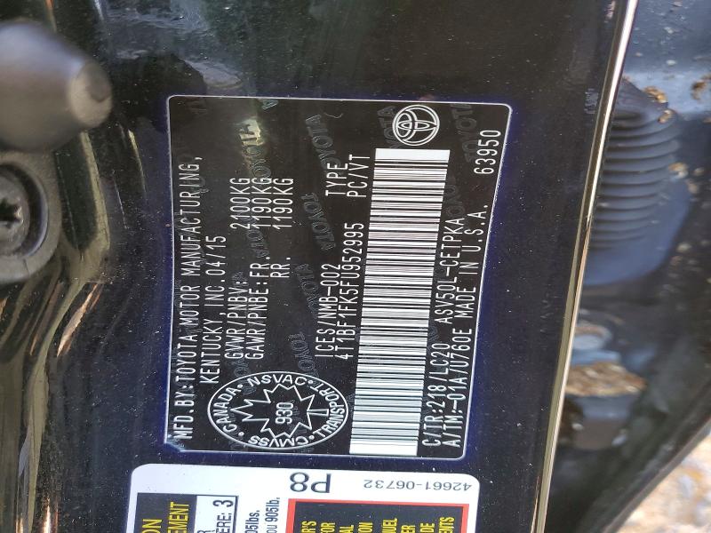 Aukcja sprzedaży 2015 Toyota Camry, vin: 4T1BF1FK5FU952995, numer aukcji: 77035635