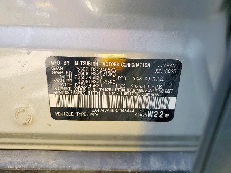 Продаж на аукціоні авто 2025 Mitsubishi Outlander, vin: JA4J4VA86SZ048444, номер лоту: 48172846