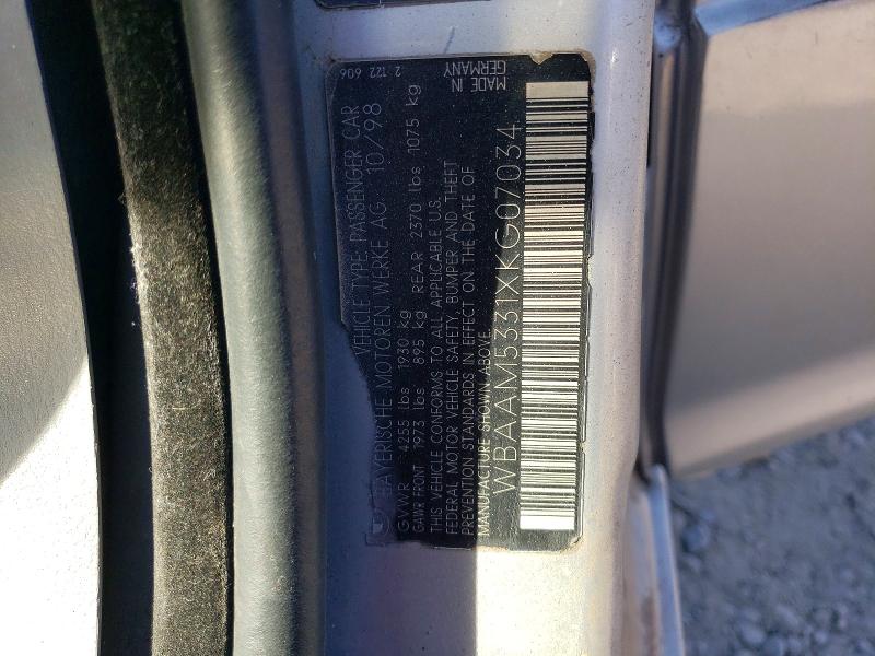 Продажа на аукционе авто 1999 Bmw 3 Series 328i, vin: WBAAM5331XKG07034, номер лота: 46570506