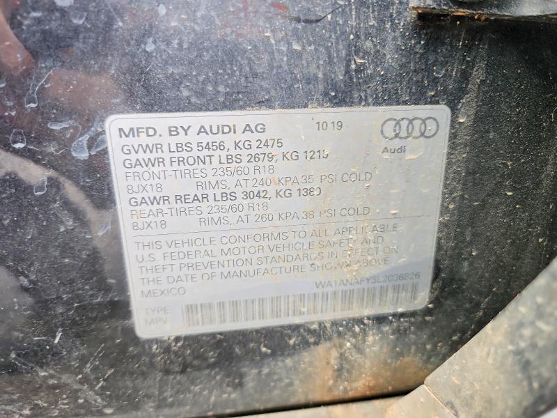 79374015 :رقم المزاد ، WA1ANAFY3L2036826 vin ، 2020 Audi Q5 مزاد بيع