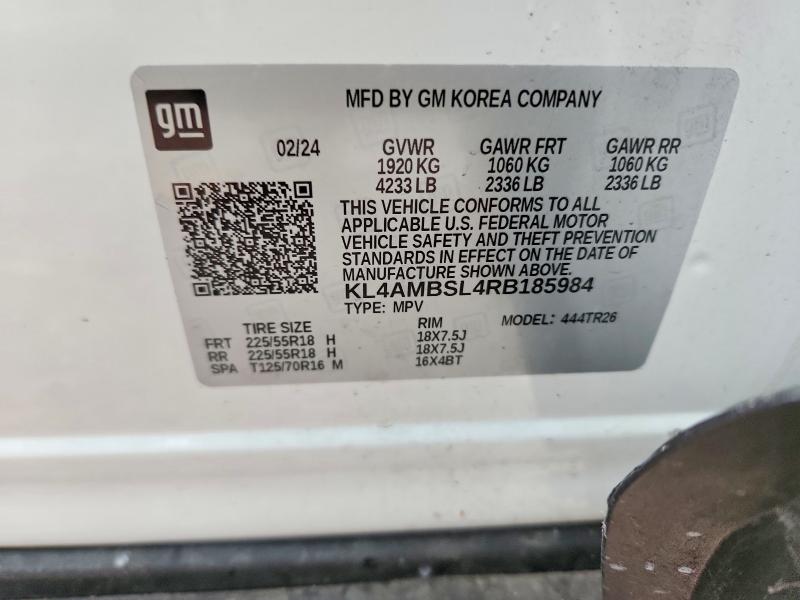Aukcja sprzedaży 2024 Buick Encore Gx, vin: KL4AMBSL4RB185984, numer aukcji: 79190535