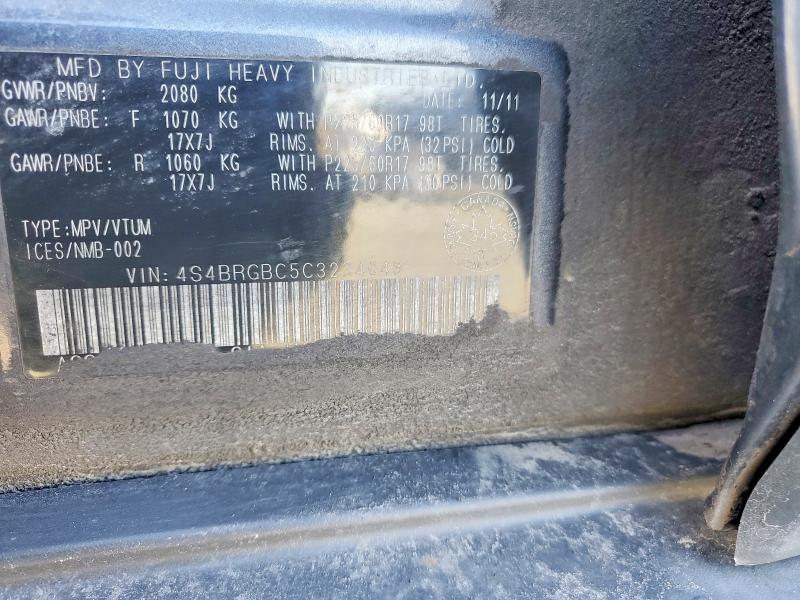 Aukcja sprzedaży 2012 Subaru Outback, vin: 4S4BRGBC5C3234048, numer aukcji: 79719455
