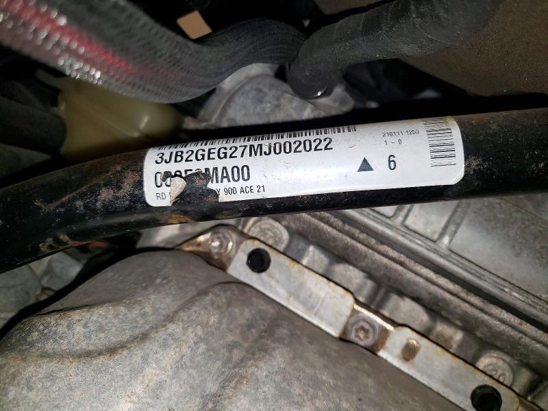 46110866 :رقم المزاد ، 3JB2GEG27MJ002022 vin ، 2021 Can-am Ryker مزاد بيع