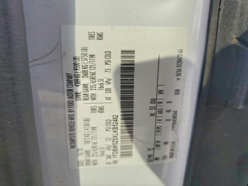 Aukcja sprzedaży 2020 Ford Transit, vin: 1FDBW5Z8XLKB52482, numer aukcji: 79977835
