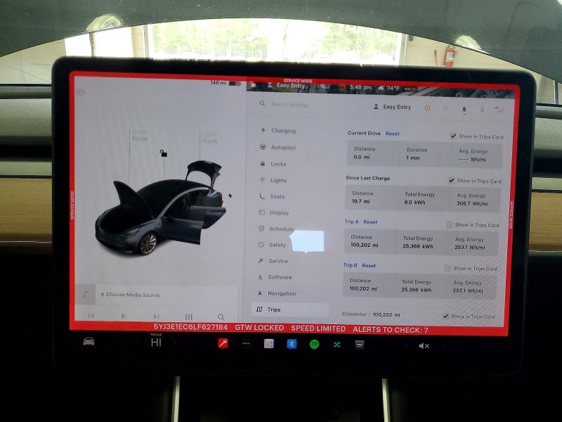Продажа на аукционе авто 2020 Tesla Model 3, vin: 5YJ3E1EC6LF627184, номер лота: 46995936