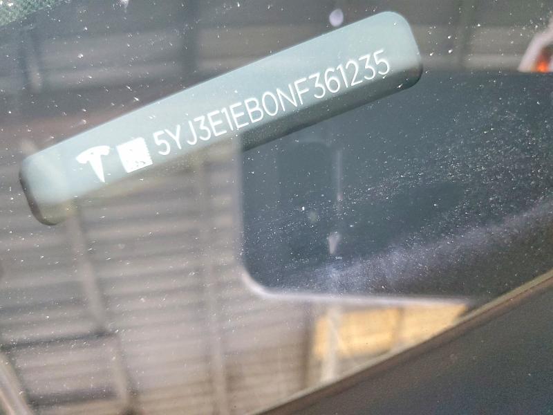 2022 Tesla Model 3 მანქანა იყიდება აუქციონზე, vin: 5YJ3E1EB0NF361235, აუქციონის ნომერი: 46952856