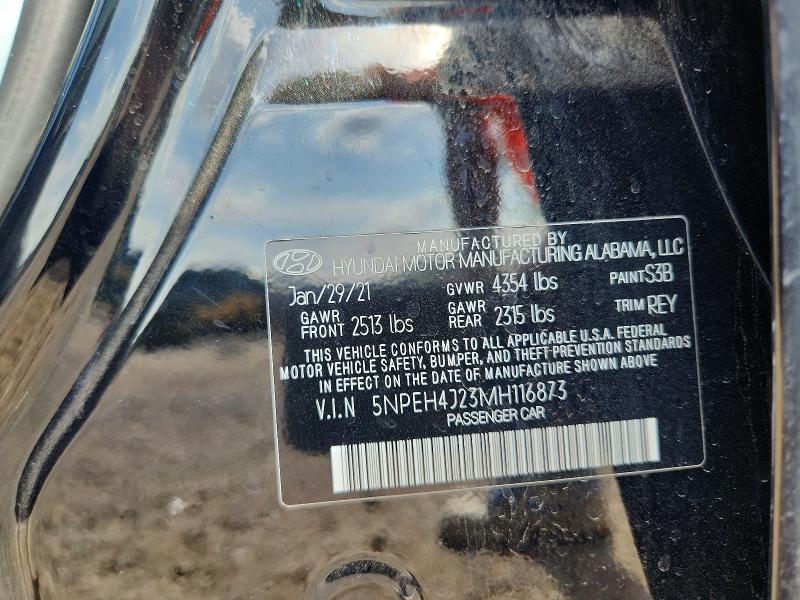 Продаж на аукціоні авто 2021 Hyundai Sonata, vin: 5NPEH4J23MH116873, номер лоту: 47814776
