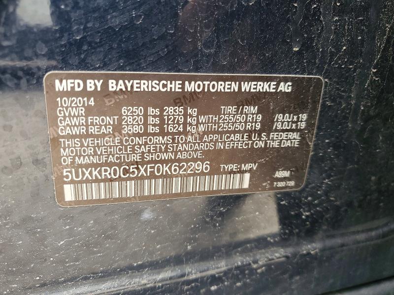 2015 Bmw X5 მანქანა იყიდება აუქციონზე, vin: 5UXKR0C5XF0K62296, აუქციონის ნომერი: 47446146