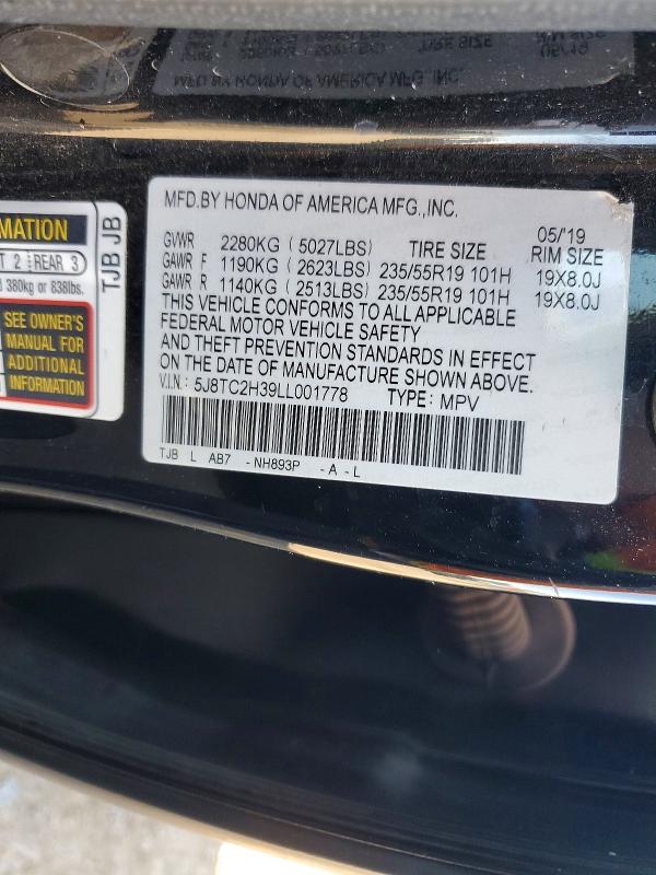 Aukcja sprzedaży 2020 Acura Rdx, vin: 5J8TC2H39LL001778, numer aukcji: 47945386