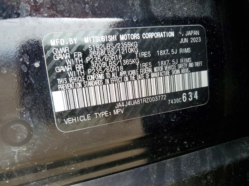 Продаж на аукціоні авто 2024 Mitsubishi Outlander, vin: JA4J4UA81RZ003772, номер лоту: 46912656
