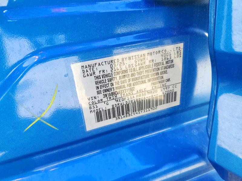 Aukcja sprzedaży 2025 Niss Sentra, vin: 3N1AB8CV4SY311902, numer aukcji: 49164616