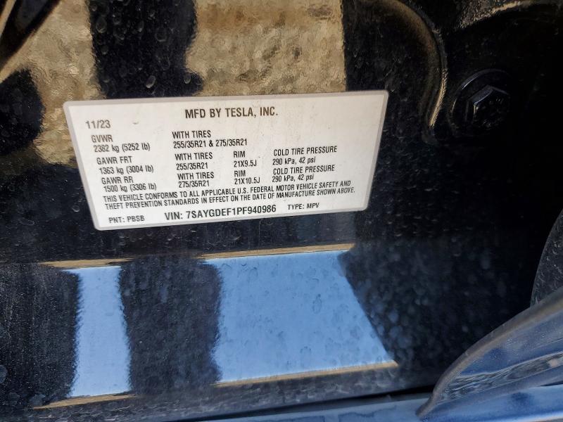 Aukcja sprzedaży 2023 Tesla Model Y, vin: 7SAYGDEF1PF940986, numer aukcji: 45633486