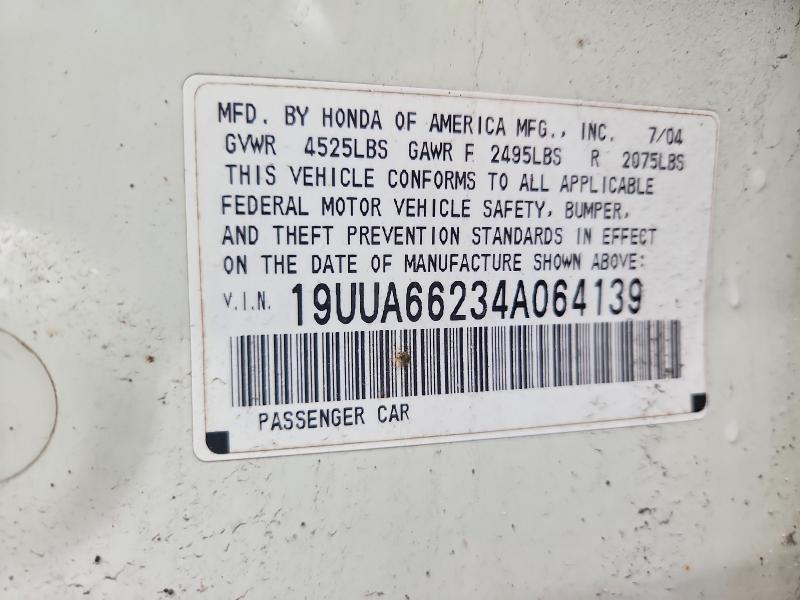 2004 Acura Tl მანქანა იყიდება აუქციონზე, vin: 19UUA66234A064139, აუქციონის ნომერი: 46694316