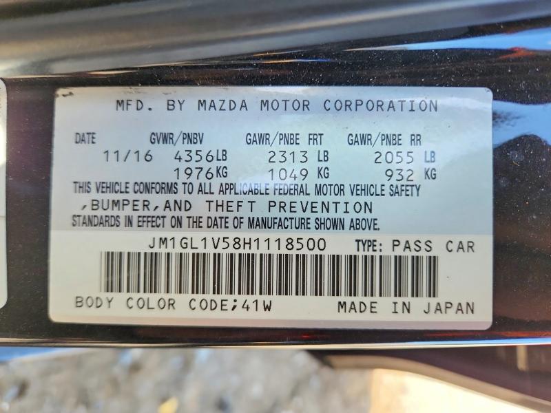 Продажа на аукционе авто 2017 Mazda 6, vin: JM1GL1V58H1118500, номер лота: 47038616
